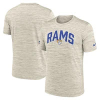 T-shirt Nike Los Angeles Rams Sideline Velocity Athletic Stack Performance pour homme