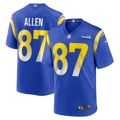 Maillot de match à domicile Nike Davis Allen Royal Los Angeles Rams pour homme