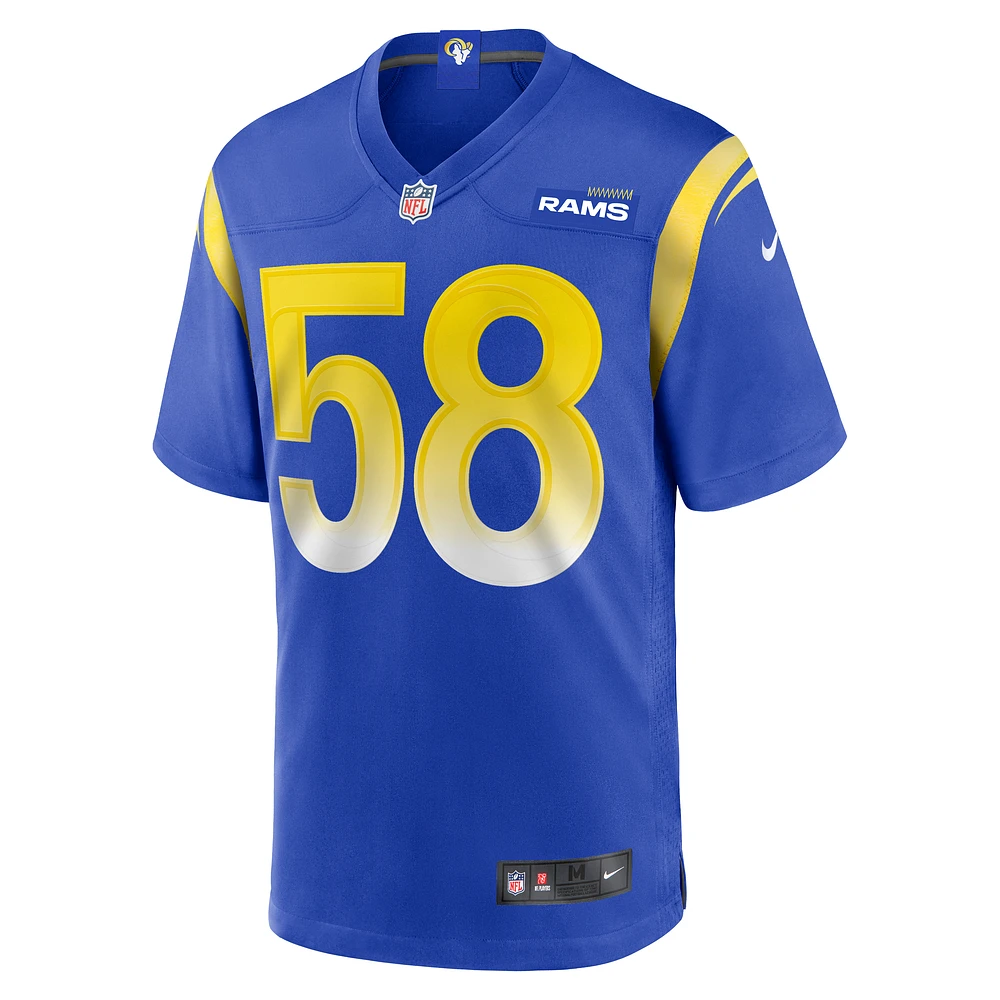 Maillot de match des Rams Los Angeles Nike DeAndre Square Royal pour homme