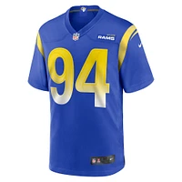 Maillot de match à domicile Nike Desjuan Johnson Royal Los Angeles Rams pour homme