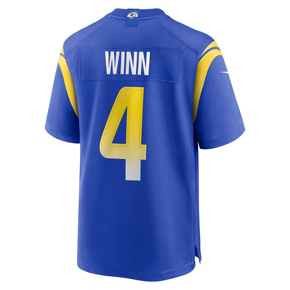 Men's Nike Dresser Winn  Royal Los Angeles Rams Team Game Jersey