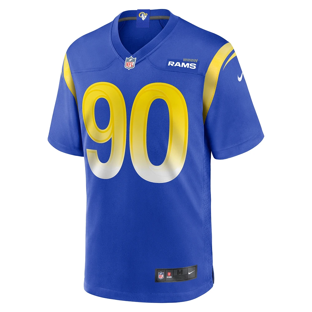 Men's Nike Earnest Brown IV  Royal Los Angeles Rams Team Game Jersey