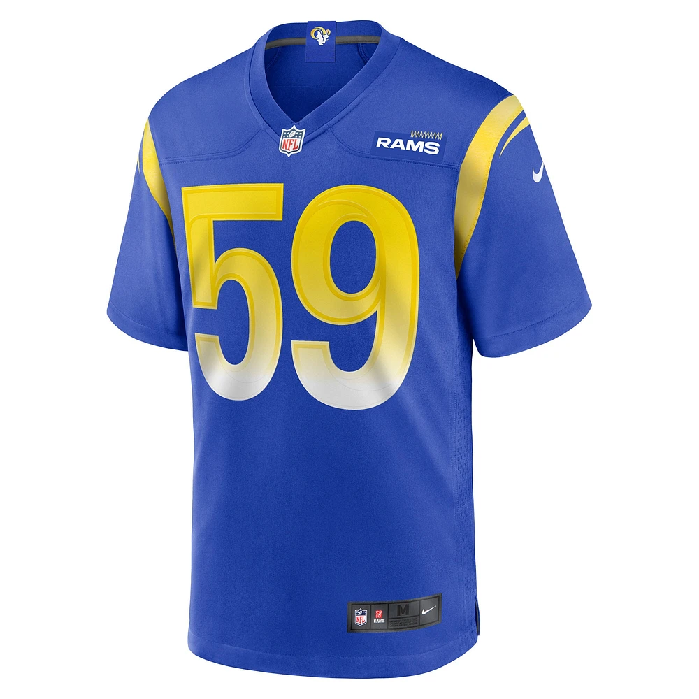 Maillot Nike Geron Christian Royal Los Angeles Rams Team Game pour homme