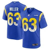 Maillot de match des Rams Los Angeles Nike Grant Miller Royal pour homme