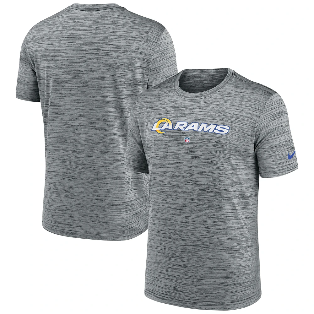 T-shirt Nike Los Angeles Rams Velocity Performance gris pour homme