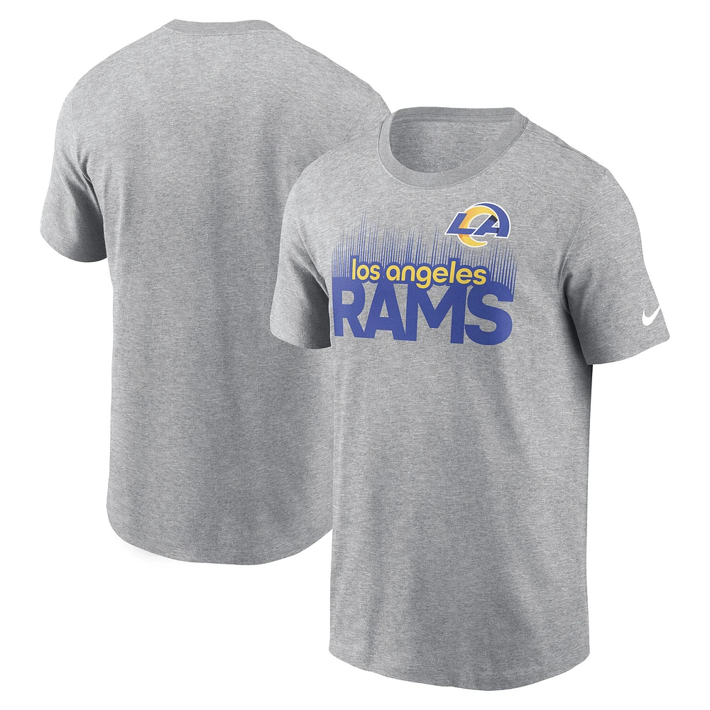 Men's Nike  Heather Gray Los Angeles Rams Local Essential T-Shirt