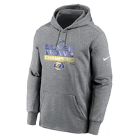 Men's Nike Heathered Charcoal Los Angeles Rams Super Bowl LVI Champions Locker Room Trophy Collection Pullover Hoodie