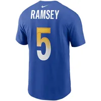 Men's Nike Jalen Ramsey Royal Los Angeles Rams Player Name & Number T-Shirt