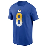 T-shirt Nike Jared Verse Royal pour homme, nom et numéro du choix de premier tour des Los Angeles Rams