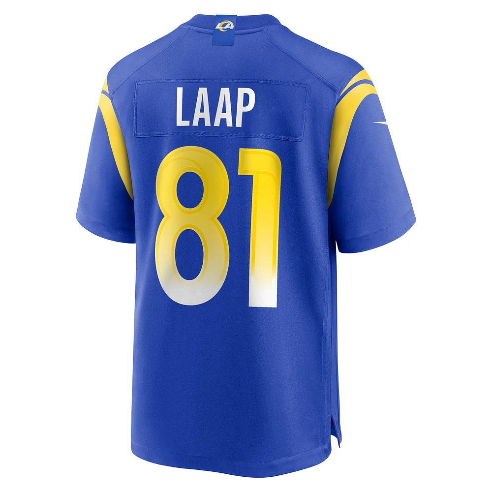 Maillot de match Nike JJ Laap Royal Los Angeles Rams pour homme