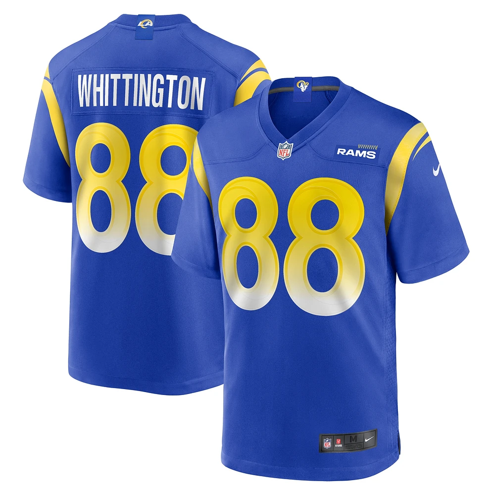 Maillot de match l'équipe Nike Jordan Whittington Royal Los Angeles Rams pour homme