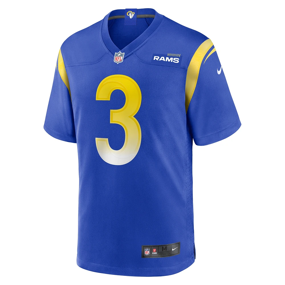 Men's Nike Kamren Curl  Royal Los Angeles Rams Game Jersey