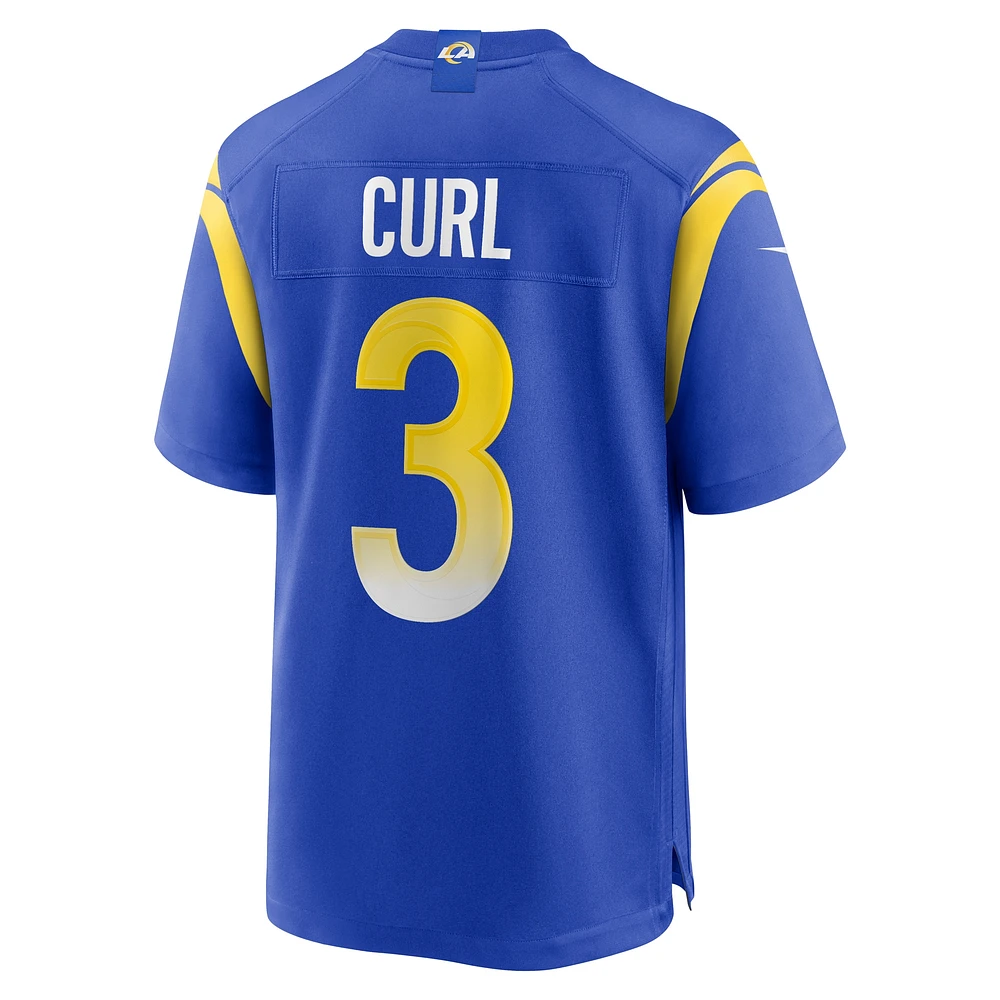 Maillot de match Nike Kamren Curl Royal Los Angeles Rams pour homme