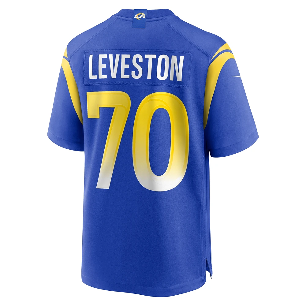 Men's Nike KT Leveston  Royal Los Angeles Rams Team Game Jersey