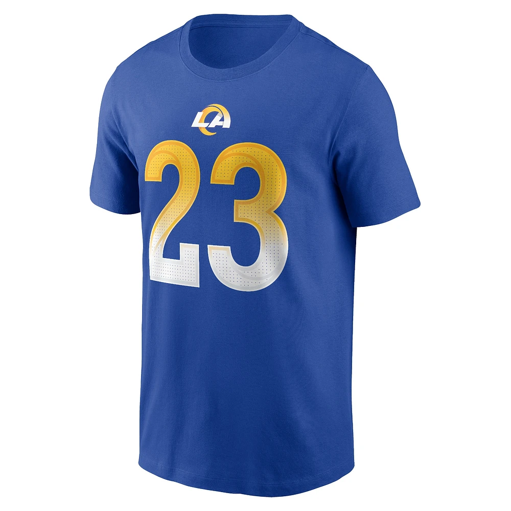 T-shirt avec nom et numéro de joueur Nike Kyren Williams Royal Los Angeles Rams pour homme