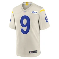 Men's Nike Matthew Stafford Bone Los Angeles Rams Game Jersey