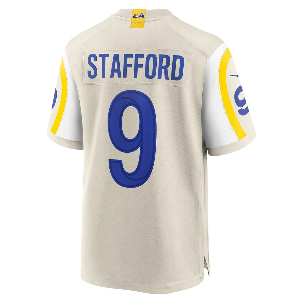 Men's Nike Matthew Stafford Bone Los Angeles Rams Game Jersey