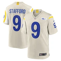 Maillot de match Nike Matthew Stafford Bone Los Angeles Rams pour homme