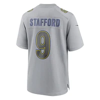 Maillot de jeu mode Atmosphere Nike Matthew Stafford pour hommes, gris, Los Angeles Rams