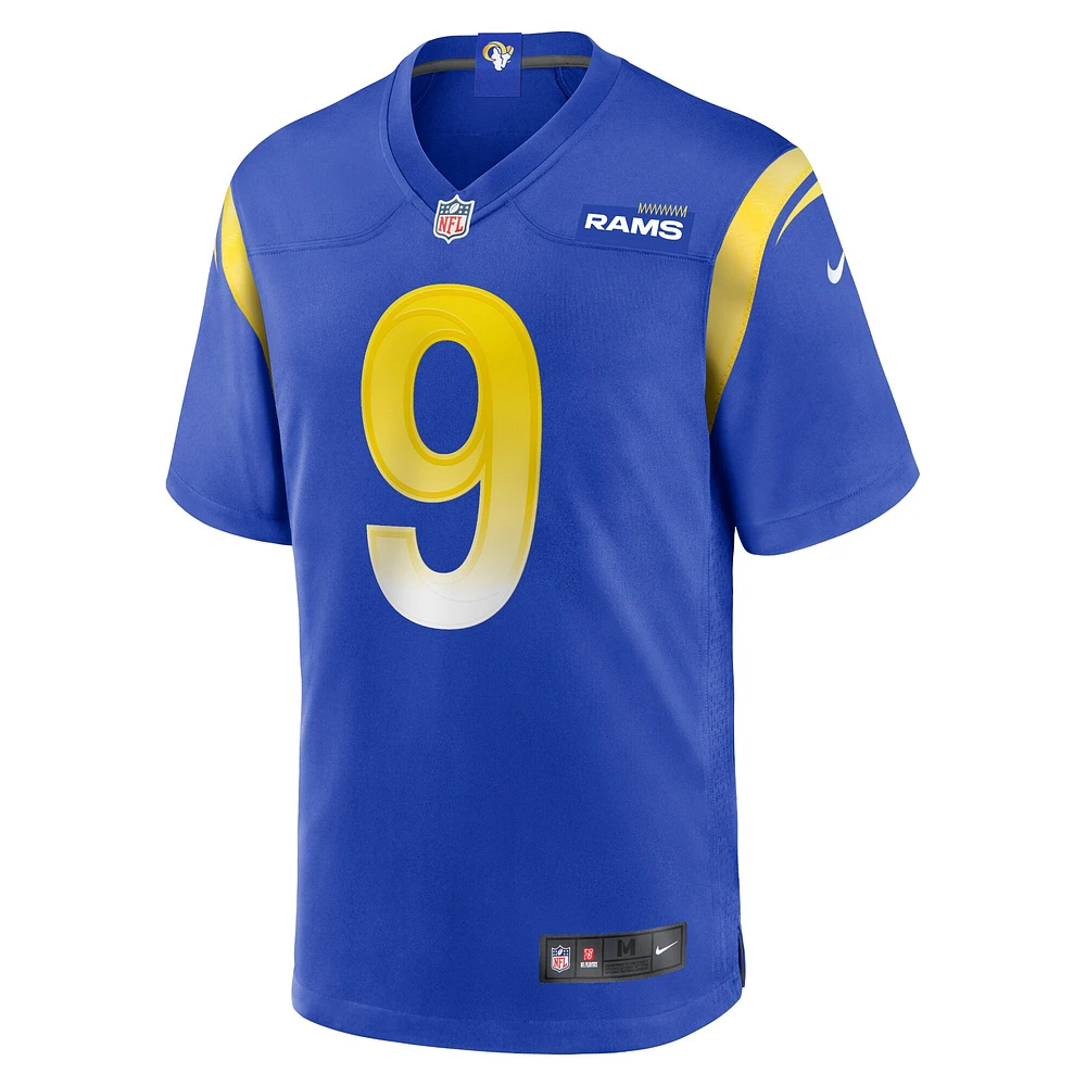 Maillot de match Nike Matthew Stafford Royal Los Angeles Rams pour homme