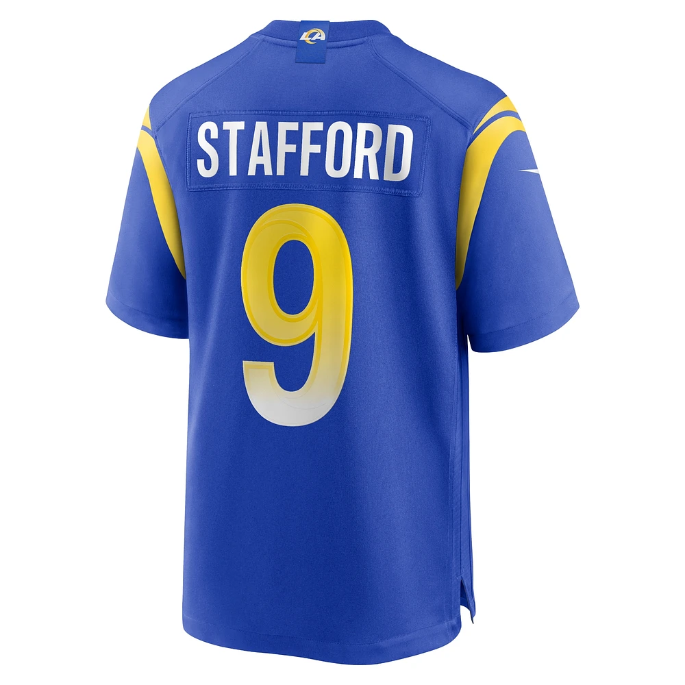 Maillot de match Nike Matthew Stafford Royal Los Angeles Rams pour homme