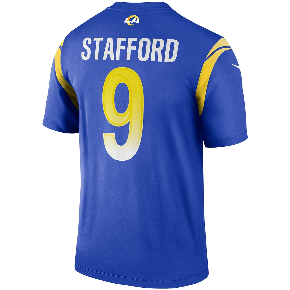 Haut Nike pour homme Matthew Stafford Royal Los Angeles Rams Team Legend Player Performance