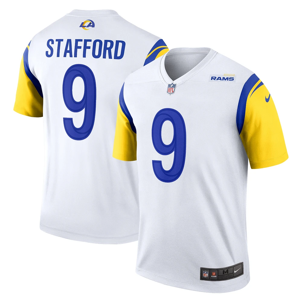 Men's Nike Matthew Stafford White Los Angeles Rams Alternate Legend Player Performance Top