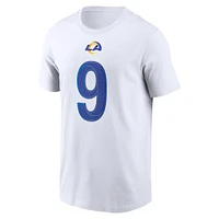 T-shirt avec nom et numéro Nike Matthew Stafford pour homme, blanc, Los Angeles Rams