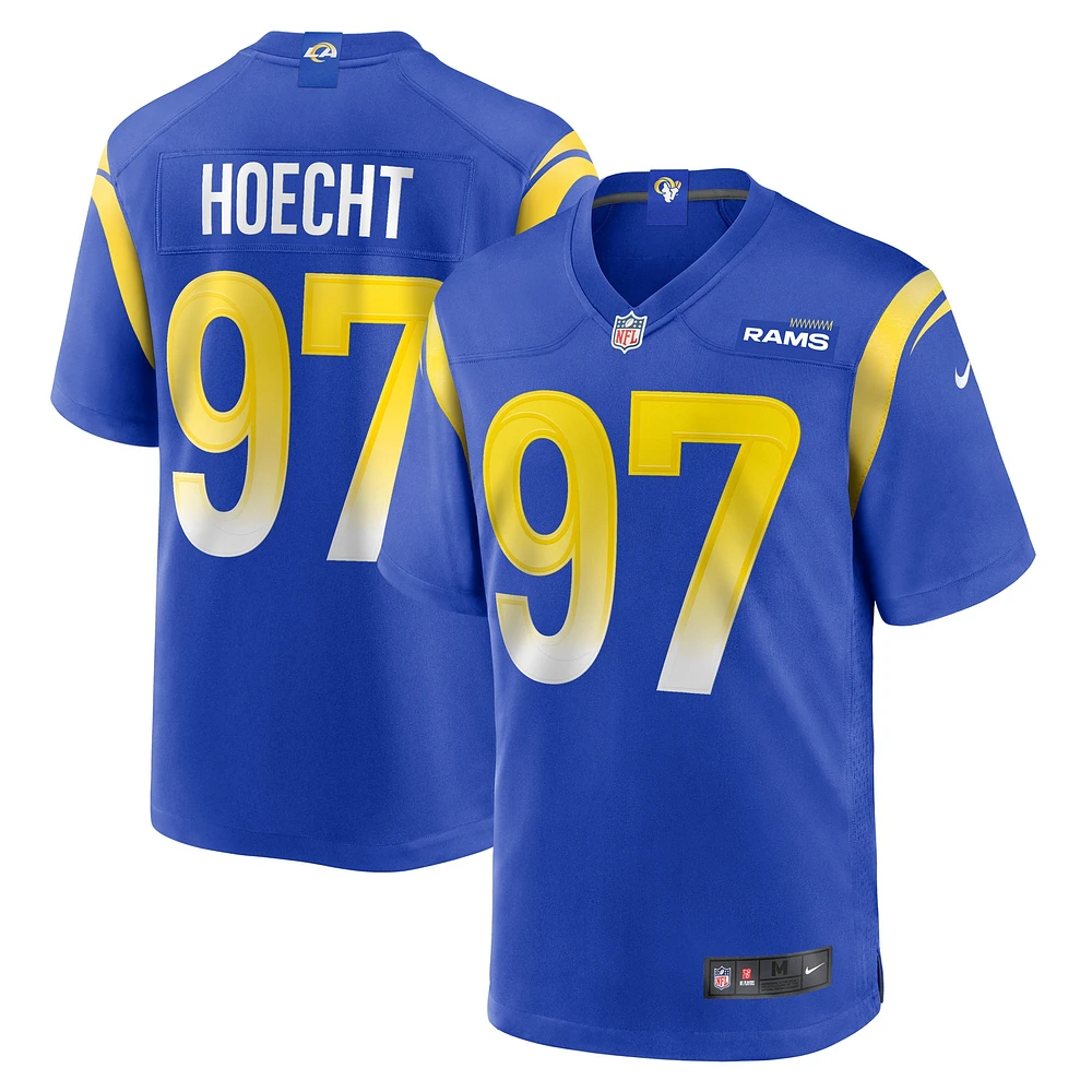 Maillot Nike Michael Hoecht Royal Los Angeles Rams Game Player pour homme