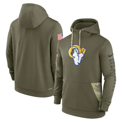 Lids Los Angeles Rams Nike Youth 2021 Salute To Service Therma Performance  Pullover Hoodie - Olive