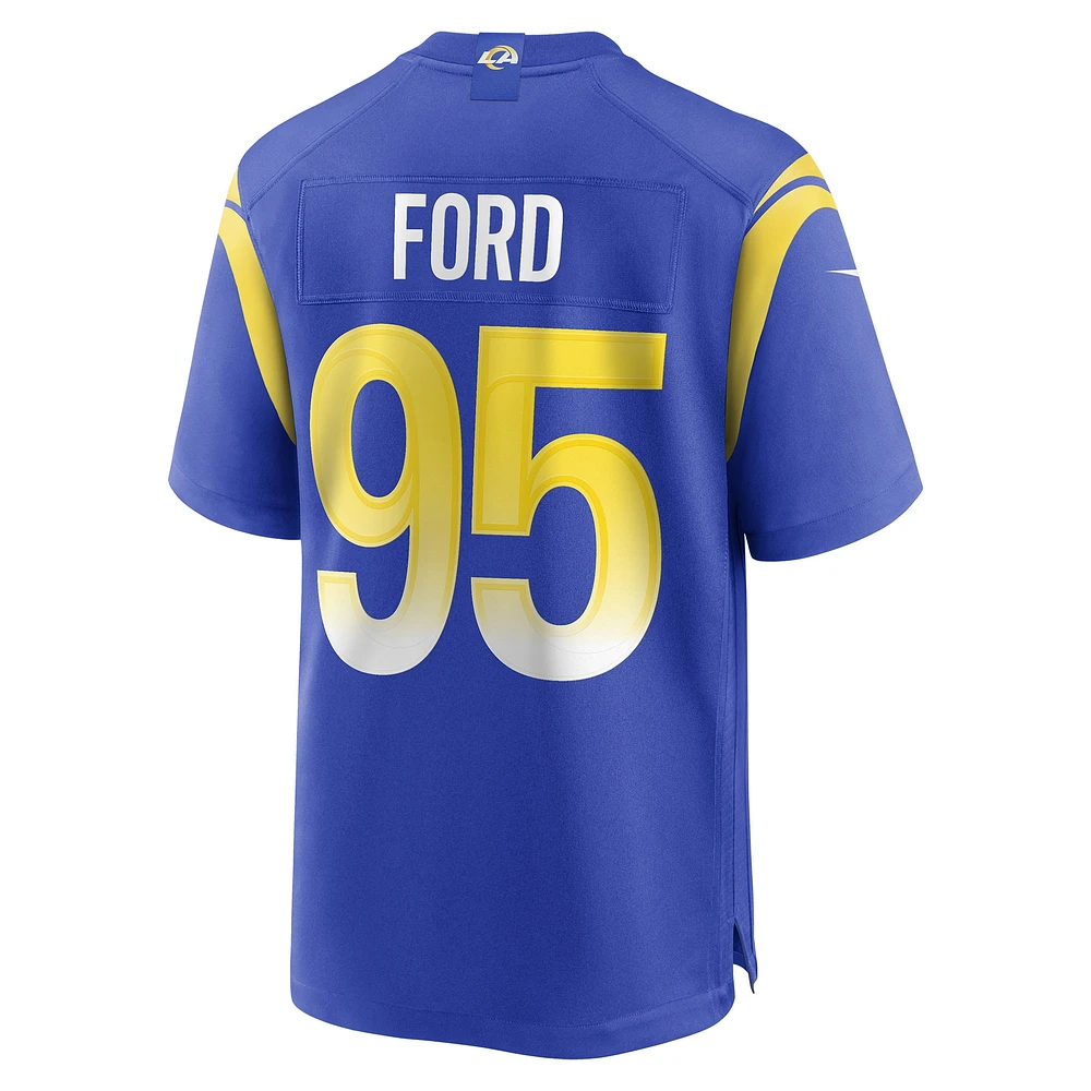 Men's Nike Poona Ford  Royal Los Angeles Rams Team Game Jersey