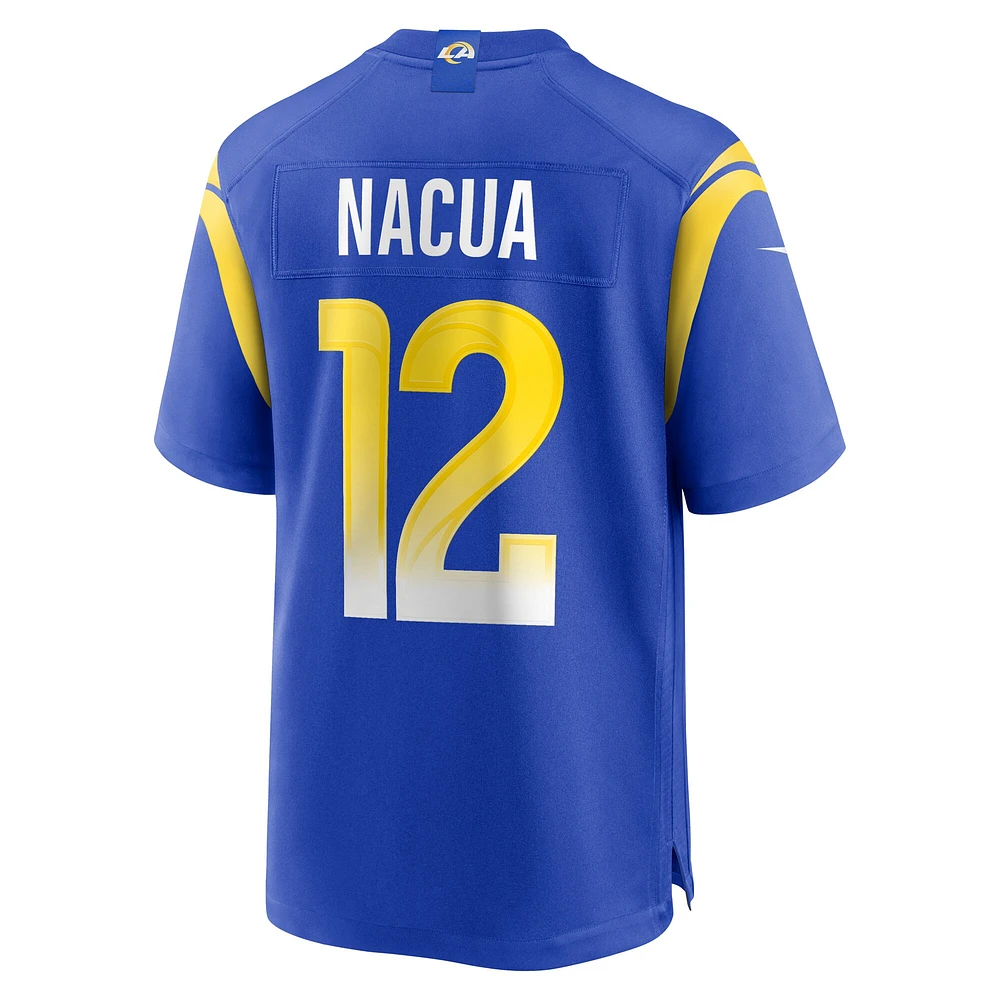 Men's Nike Puka Nacua Royal Los Angeles Rams Game Player Jersey