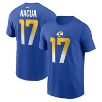 T-shirt avec nom et numéro de joueur Nike Puka Nacua Royal Los Angeles Rams pour homme