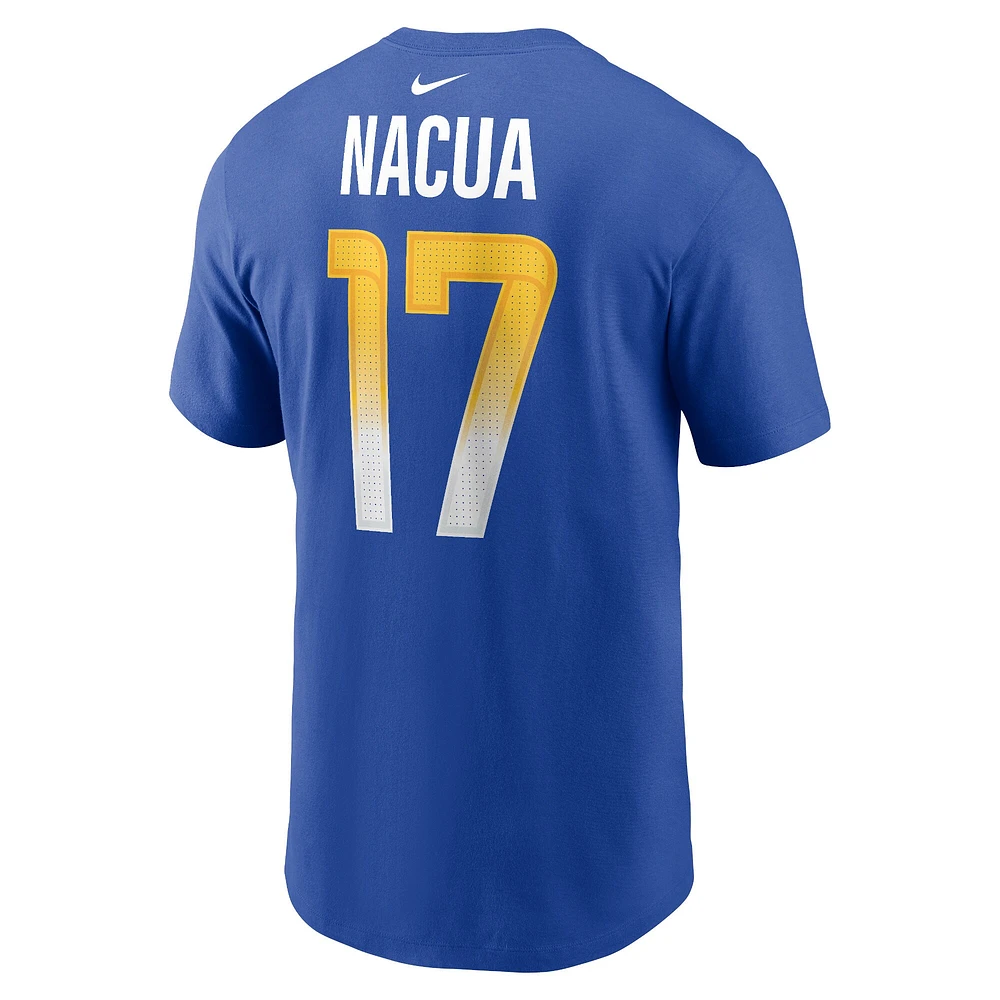 T-shirt avec nom et numéro de joueur Nike Puka Nacua Royal Los Angeles Rams pour homme