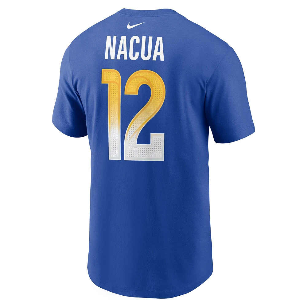 T-shirt Nike Puka Nacua Royal pour homme avec nom et numéro de joueur des Los Angeles Rams
