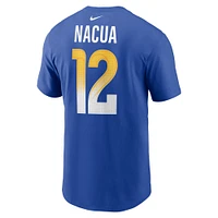 T-shirt Nike Puka Nacua Royal pour homme avec nom et numéro de joueur des Los Angeles Rams