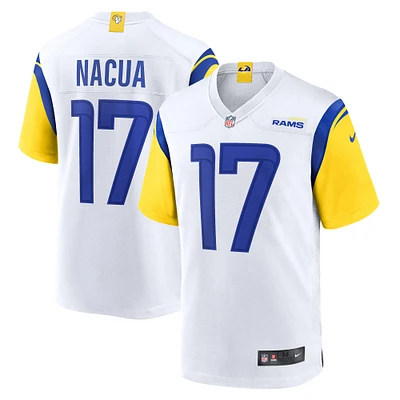 Maillot de match l'équipe Nike Puka Nacua Alternate Blanc des Los Angeles Rams pour homme