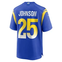 Men's Nike Quindell Johnson  Royal Los Angeles Rams Team Game Jersey