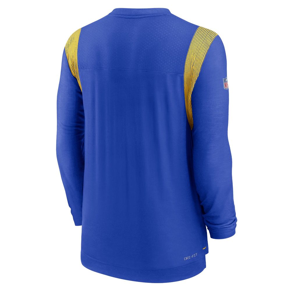 Men's Nike Royal/Gold Los Angeles Rams Sideline Performance Long Sleeve T-Shirt