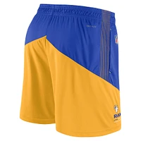 Men's Nike Royal/Gold Los Angeles Rams Sideline Primary Lockup Performance Shorts