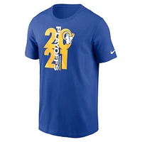 Men's Nike Royal Los Angeles Rams 2021 NFL Playoffs Bound T-Shirt