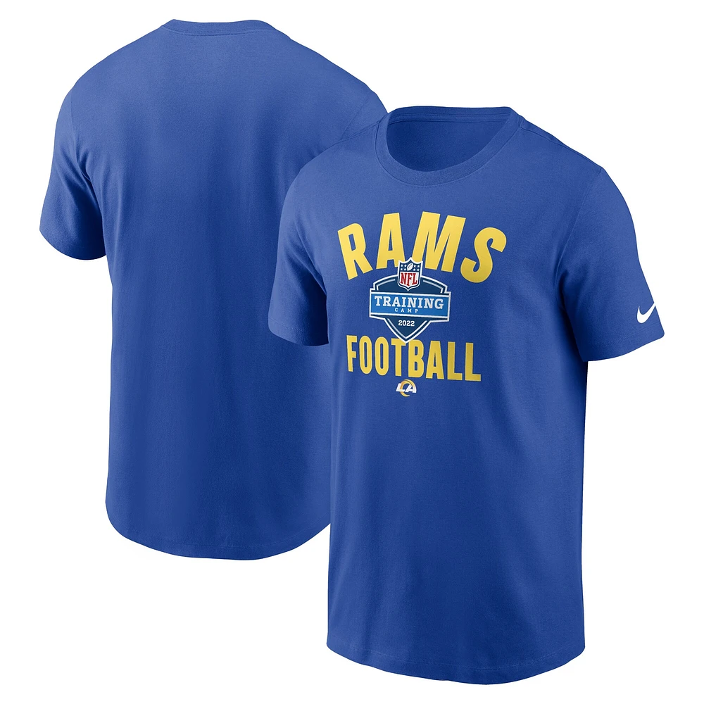 T-shirt de sport Nike Royal Los Angeles Rams 2022 Training Camp pour homme