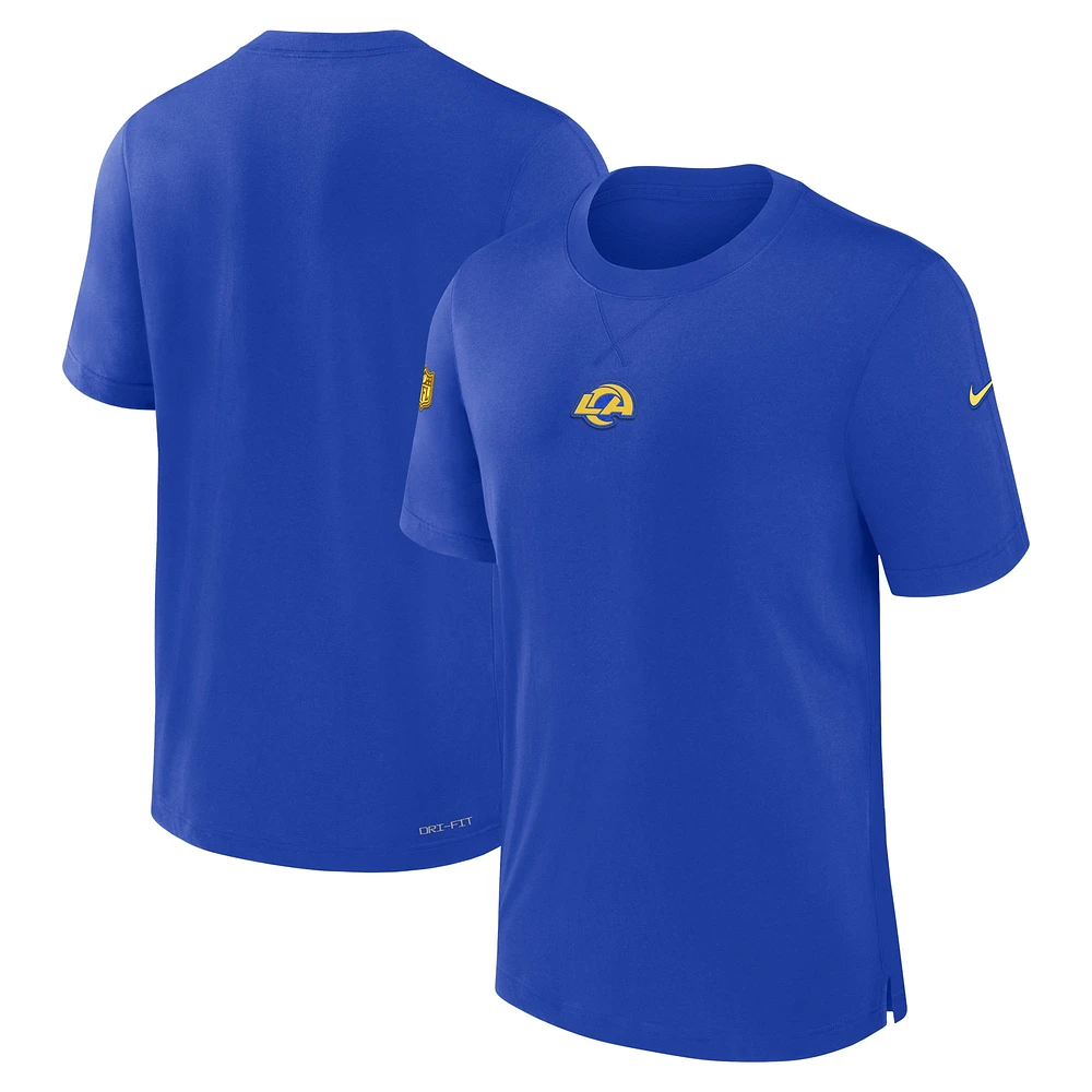 T-shirt Nike Royal Los Angeles Rams 2023 Sideline Performance pour homme