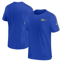 T-shirt Nike Royal Los Angeles Rams 2024 Sideline Coach UV Performance pour homme