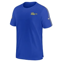 T-shirt Nike Royal Los Angeles Rams 2024 Sideline Coach UV Performance pour homme