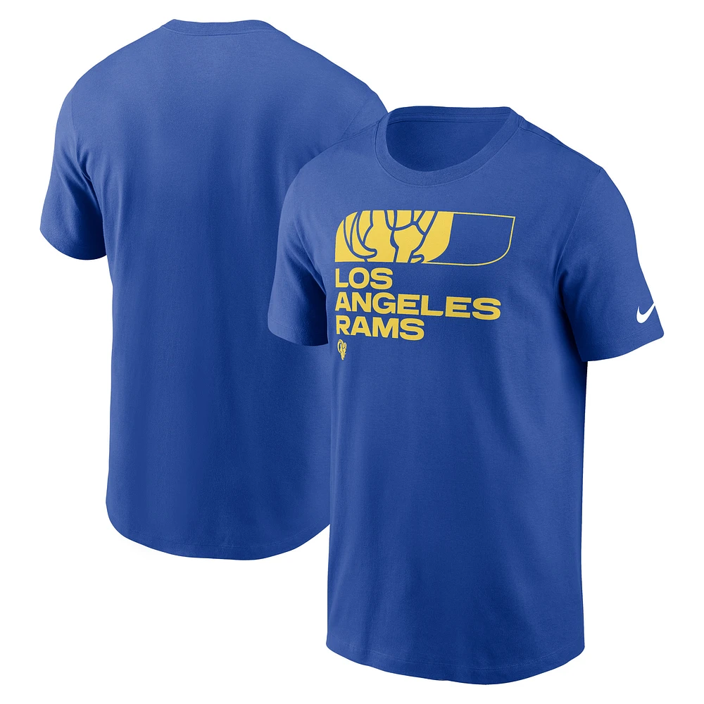 T-shirt Nike Royal Los Angeles Rams Air Essential pour homme