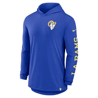 Men's Nike Royal Los Angeles Rams Blitz Pullover Hoodie