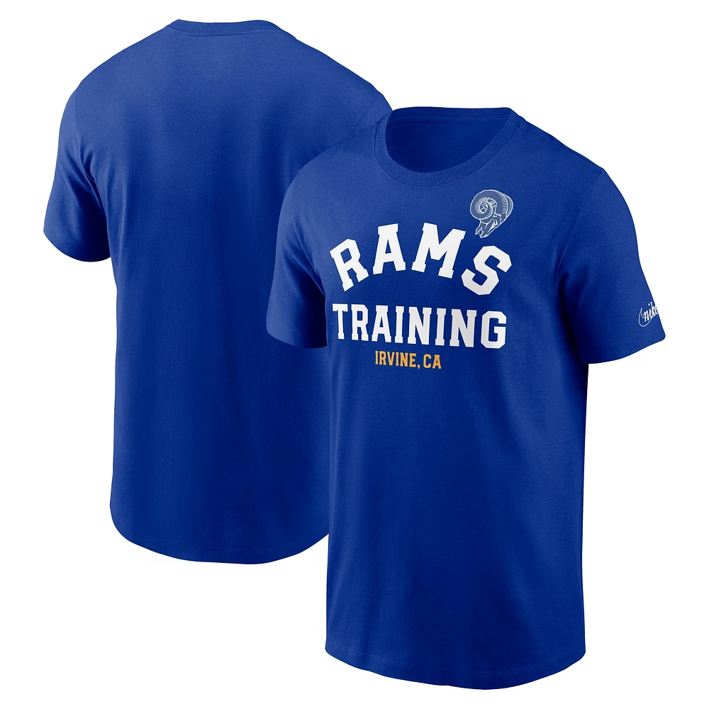 T-shirt d'entraînement classique Nike Royal Los Angeles Rams pour homme