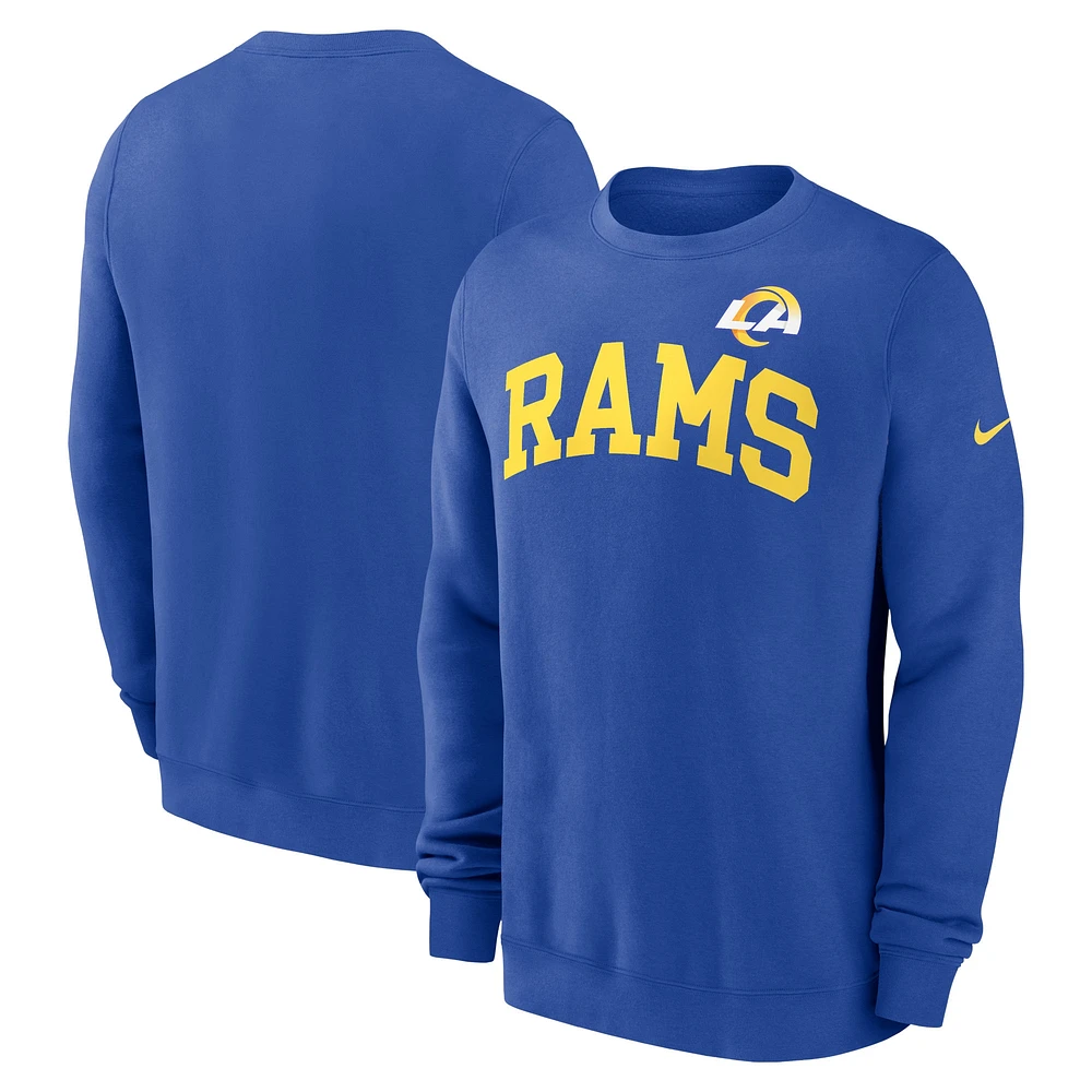 Sweat-shirt Nike Royal Los Angeles Rams Club pour homme