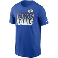 T-shirt Vamos Nike Royal Los Angeles Rams Hometown Collection pour homme